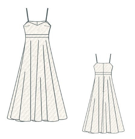 Summer Cottagecore Linen Dress Sewing Pattern (PDF)
