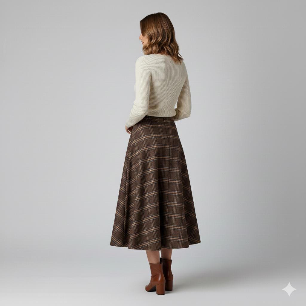 Vintage Circle Midi Skirt Sewing Pattern (Digital Download)