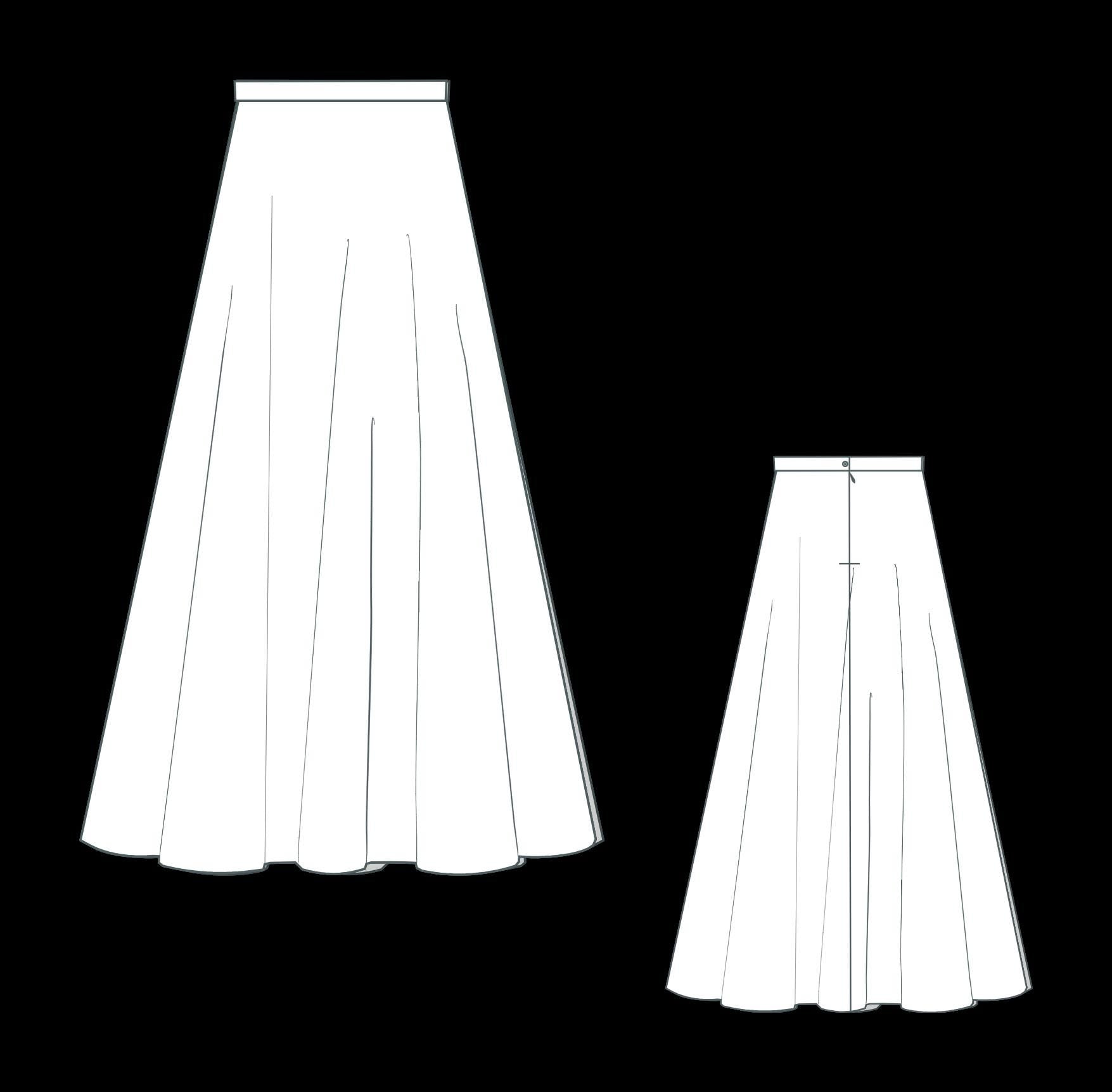 Vintage Circle Midi Skirt Sewing Pattern (Digital Download)