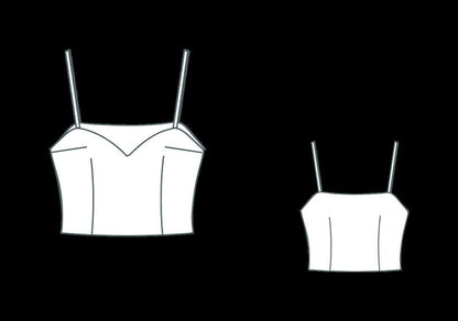 Bustier Crop Top Sewing Pattern: Sweetheart Neckline, XS-4XL (A4/US Letter/A0) (PDF Pattern)