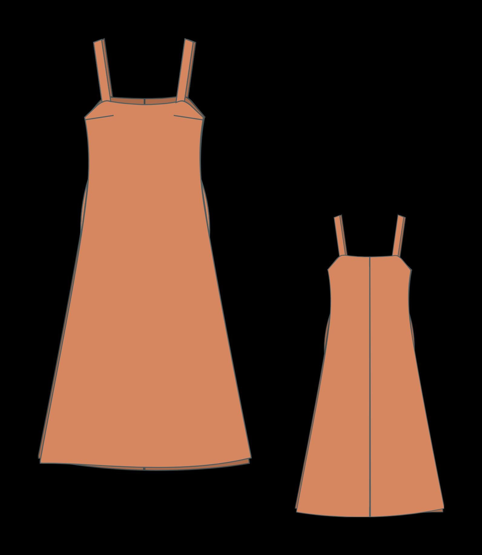 Pinafore Dress Sewing Pattern: Cottagecore Apron,Milkmaid Style (PDF Pattern, XS-4XL Sizes)