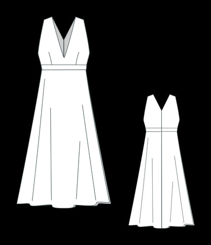 White Midi Dress Sewing Pattern:Elopement Wedding Dress (Digital Download)