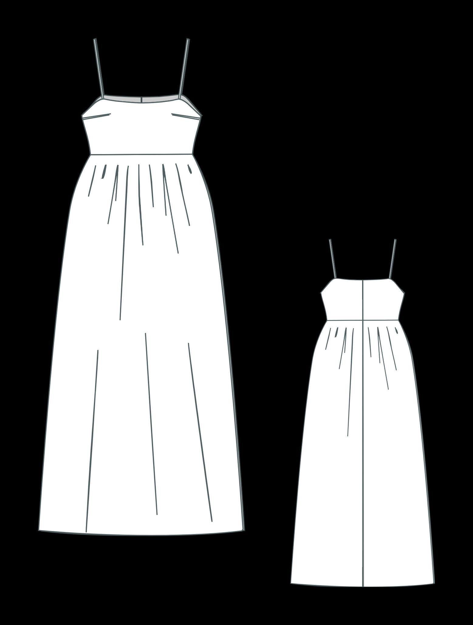 Floral Strappy Dress Pattern: Cottagecore Tea Length (A0-A4-Letter Sizes, US 2-30) (PDF Pattern)