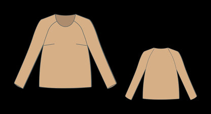 Raglan Sleeve Sweatshirt Sewing Pattern:Women's XS-4XL (PDF Pattern)